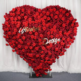 Uflower 2*2m Red Rose Heart Shaped Flower Wall Wedding Background MA80001 - Uflower