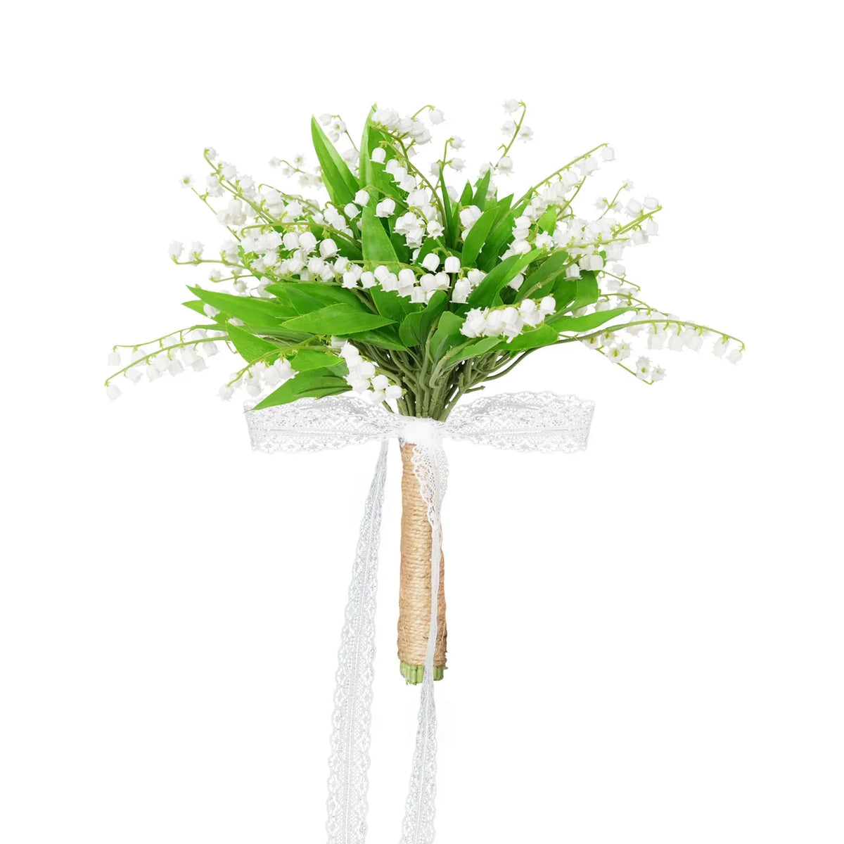 Uflower White Series With Greenery Bride Bouquet Wrist Corsage Groom Boutonniere Wedding Event Supplies SET80080-12 - Uflower