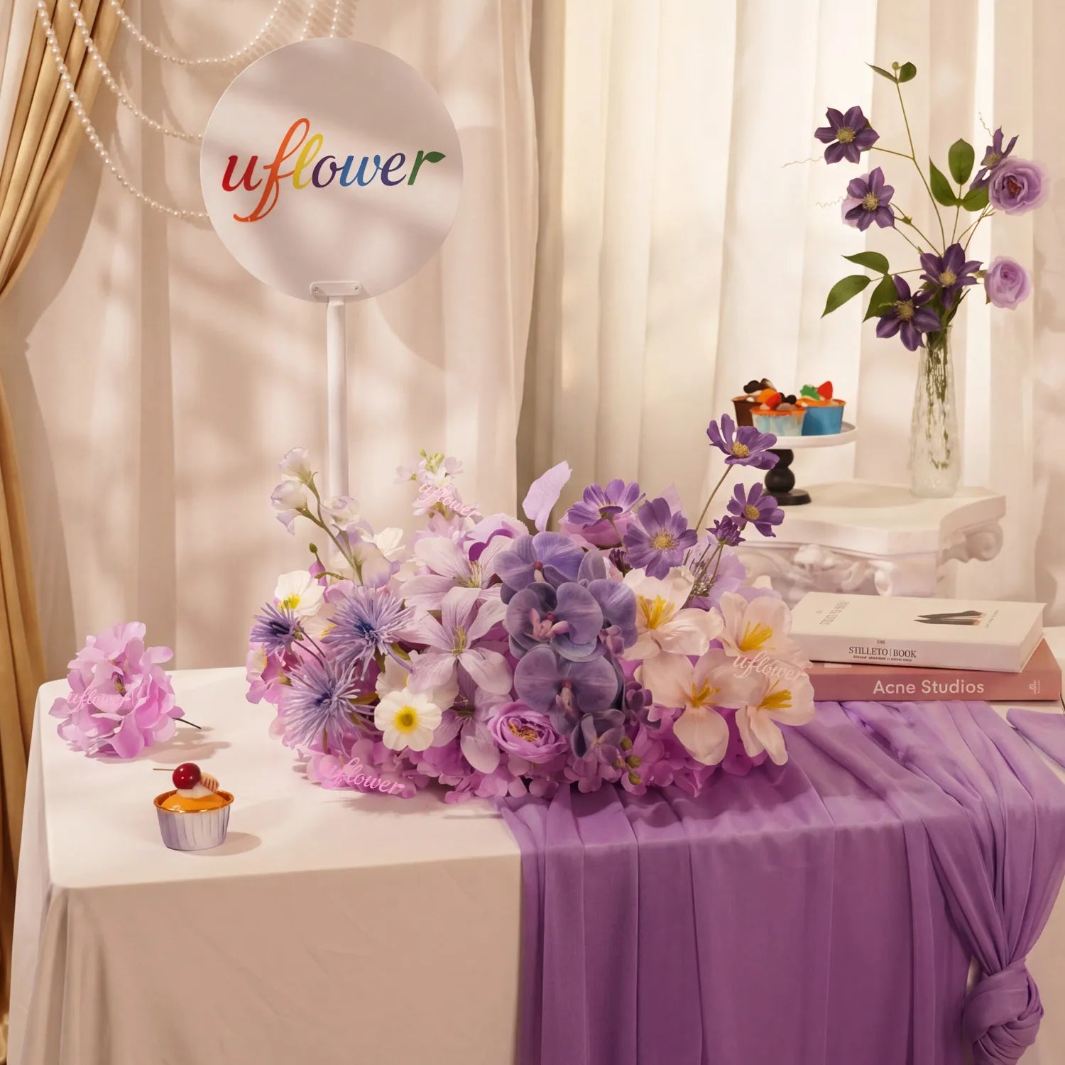 Uflower  Flower Row Decor Wedding Party Event Props MC80389-01