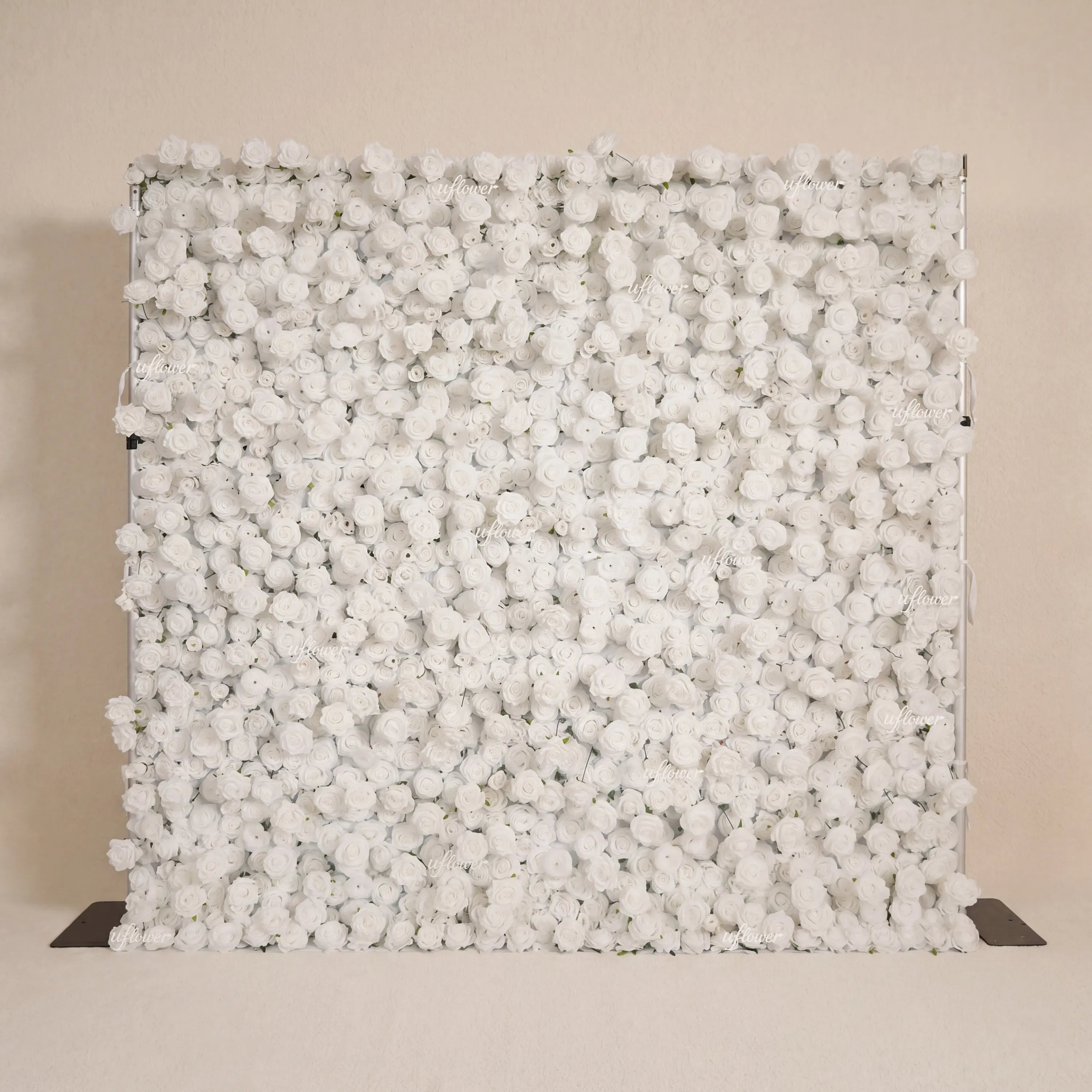 Uflower White Flower Wall Wedding Party Decoration & Event Backdrop SET80253-01