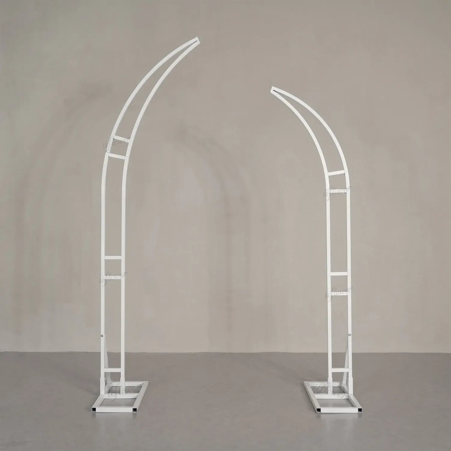 Uflower Wrought Iron Arch Flower Door Shelf Outdoor Wedding Backdrop Decor MSD80005-01 - Uflower