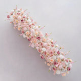 Uflower Pink White Rose Flower Arrangement Table Runner Wedding Round Arch SET80184 - Uflower