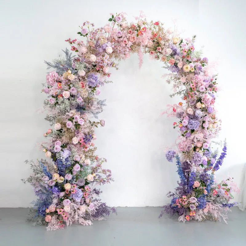 Uflower Pink Rose Door Arch Floral Arrangement Set DD02777