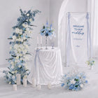 Blue Wedding Decor Set | Horn Arch, Aisle Flowers & Table Centerpieces
