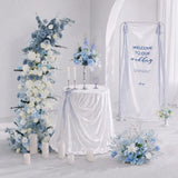 Blue Wedding Decor Set | Horn Arch, Aisle Flowers & Table Centerpieces