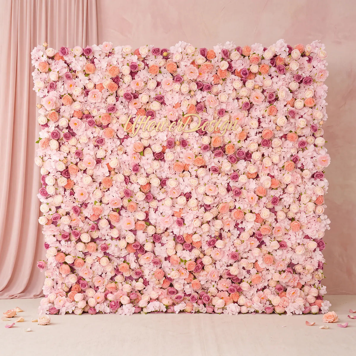 Uflower Pink Wedding Decorations | One-Stop Styling with Floral Wall, Table Flowers, Chair Flowers & Wreaths