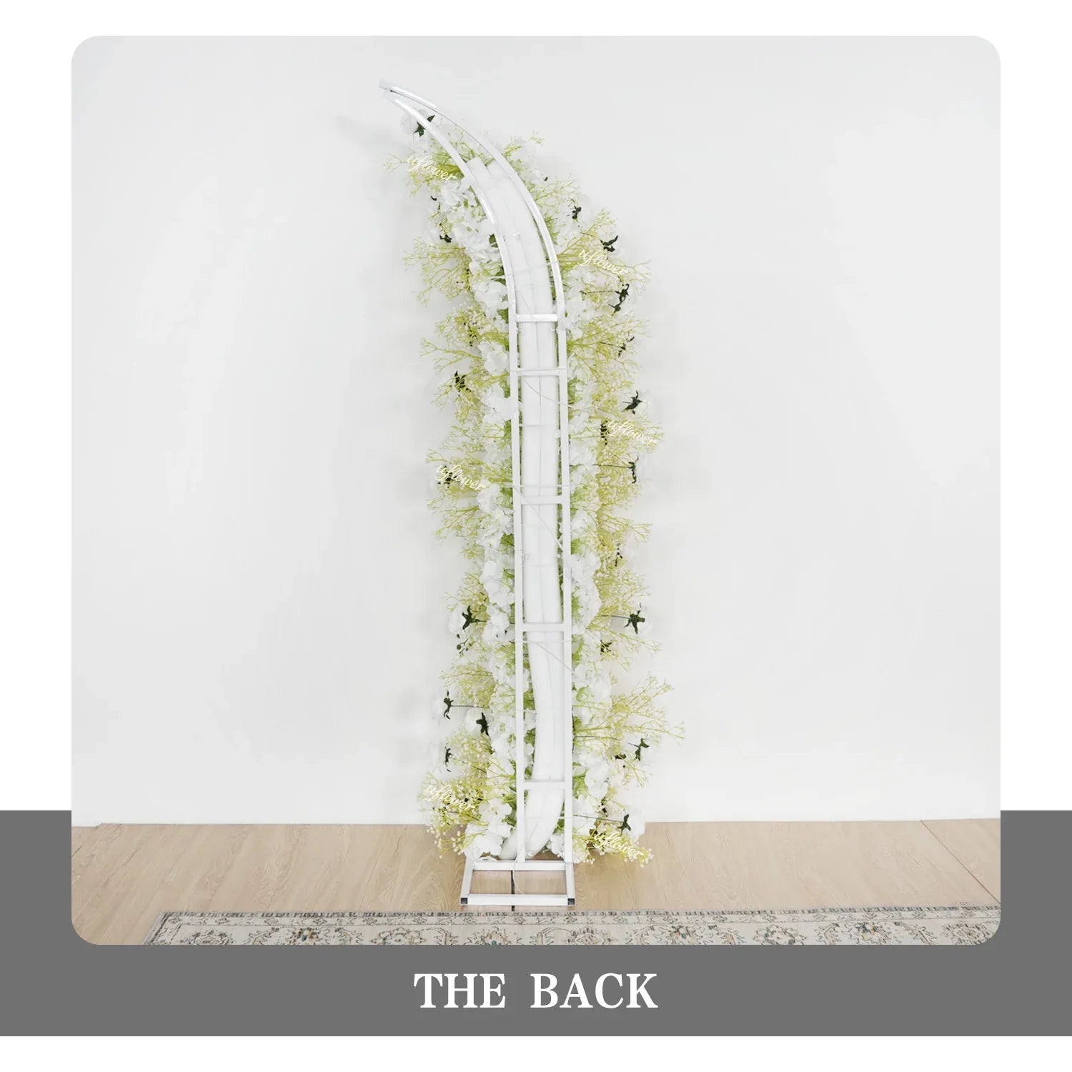 White Flower Row Decor Wedding Backdrop Horn Arch SET80087 - Uflower