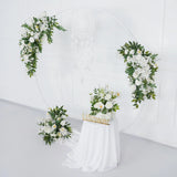 Uflower Artificial White Flower Row KT Background Wedding Decor SET80062 - Uflower