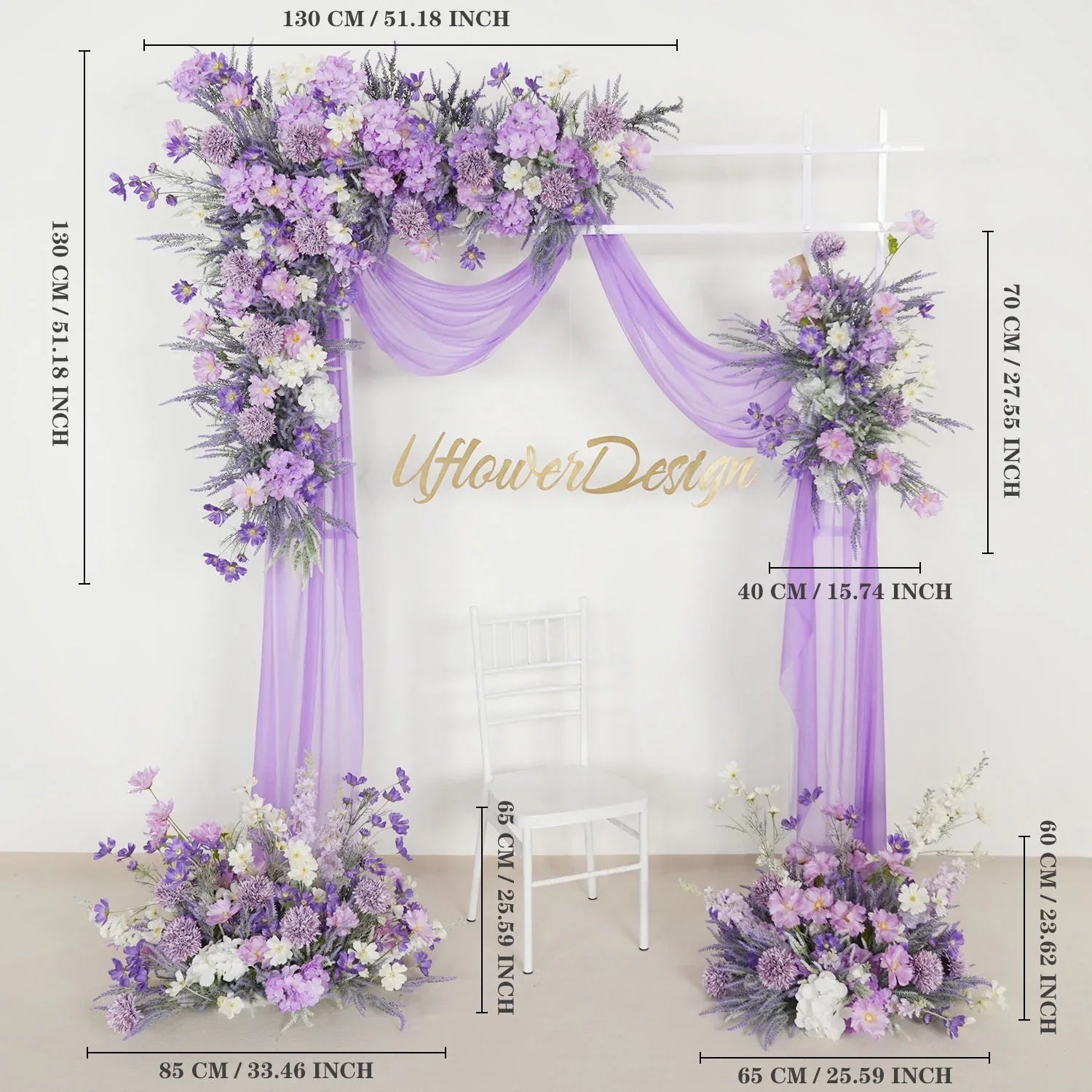 Artificial Purple Lavender Hang Flower Arrangement Wedding Backdrop Decor Props SET80053 - Uflower