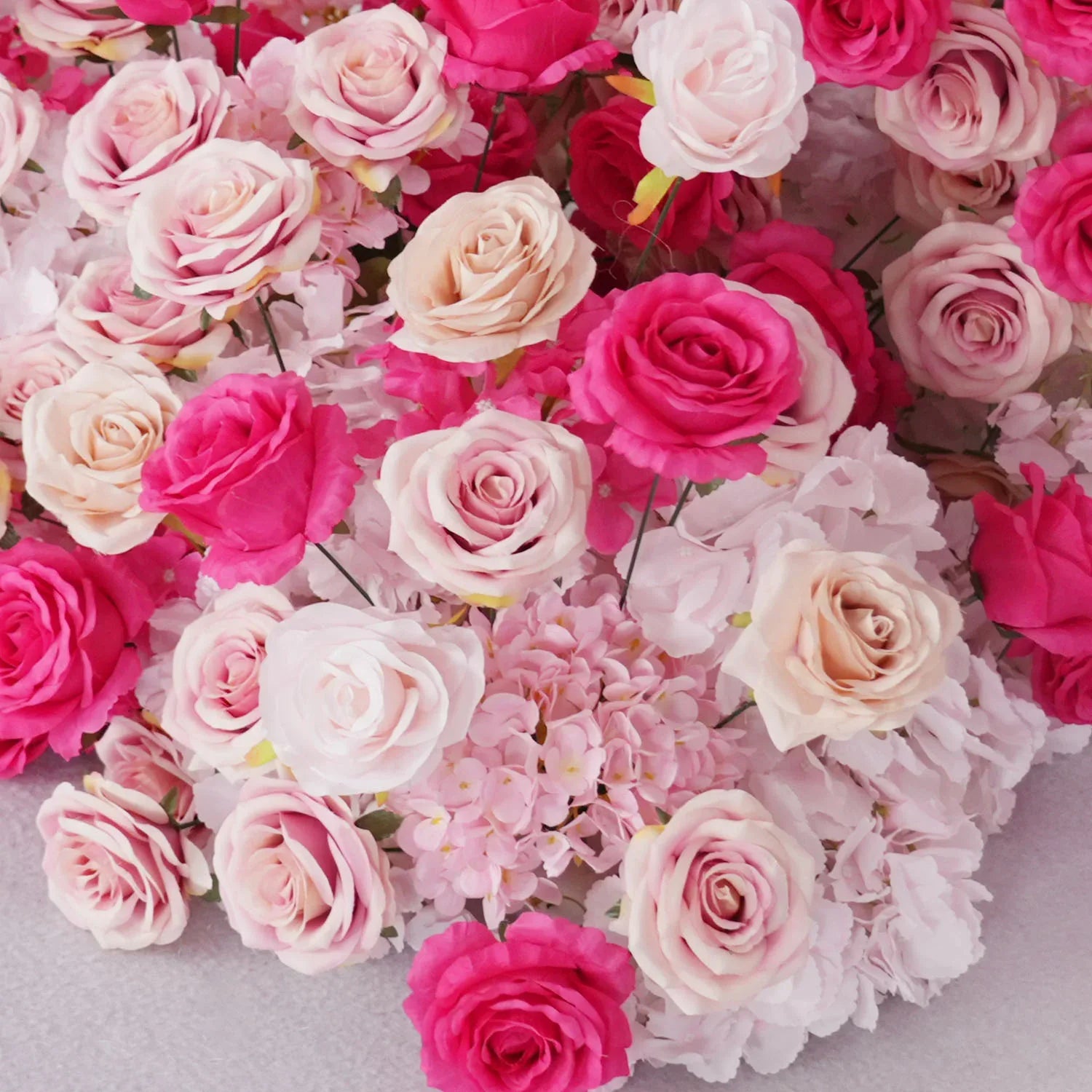 Uflower Rose red rose wedding background arch KT board decoration flower arrangement SET80092 - Uflower
