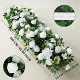 Uflower Green White Rose Willow Leaves Wedding Background Arch Decoration Flower Arrangement SET80086 - Uflower