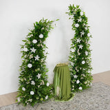 Uflower Outdoor Wedding Backdrop Horn Arch Decor Green Leaves Floral Arrangement SET80098 - Uflower