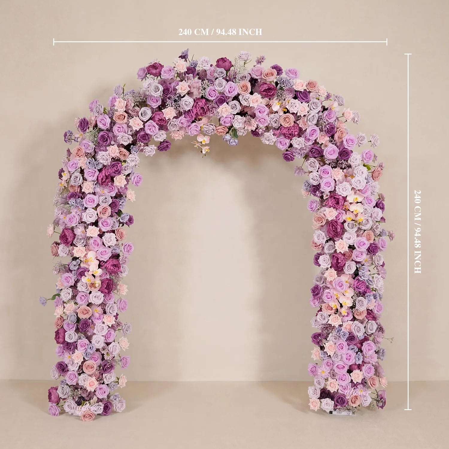 Uflower Purple Rose  Floral Door Arch Wedding Party Backdrop Decor SET80239