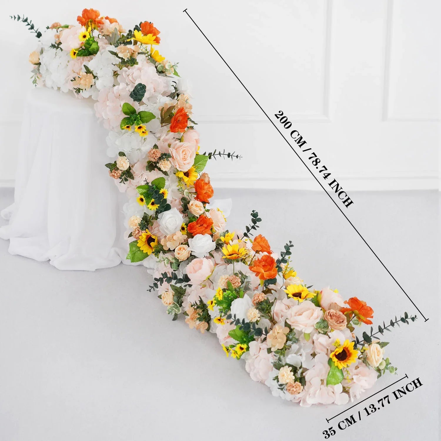 Uflower Artificial Flower Row Sofa Table Runner Floor Flower Arrangement MC80075 - Uflower