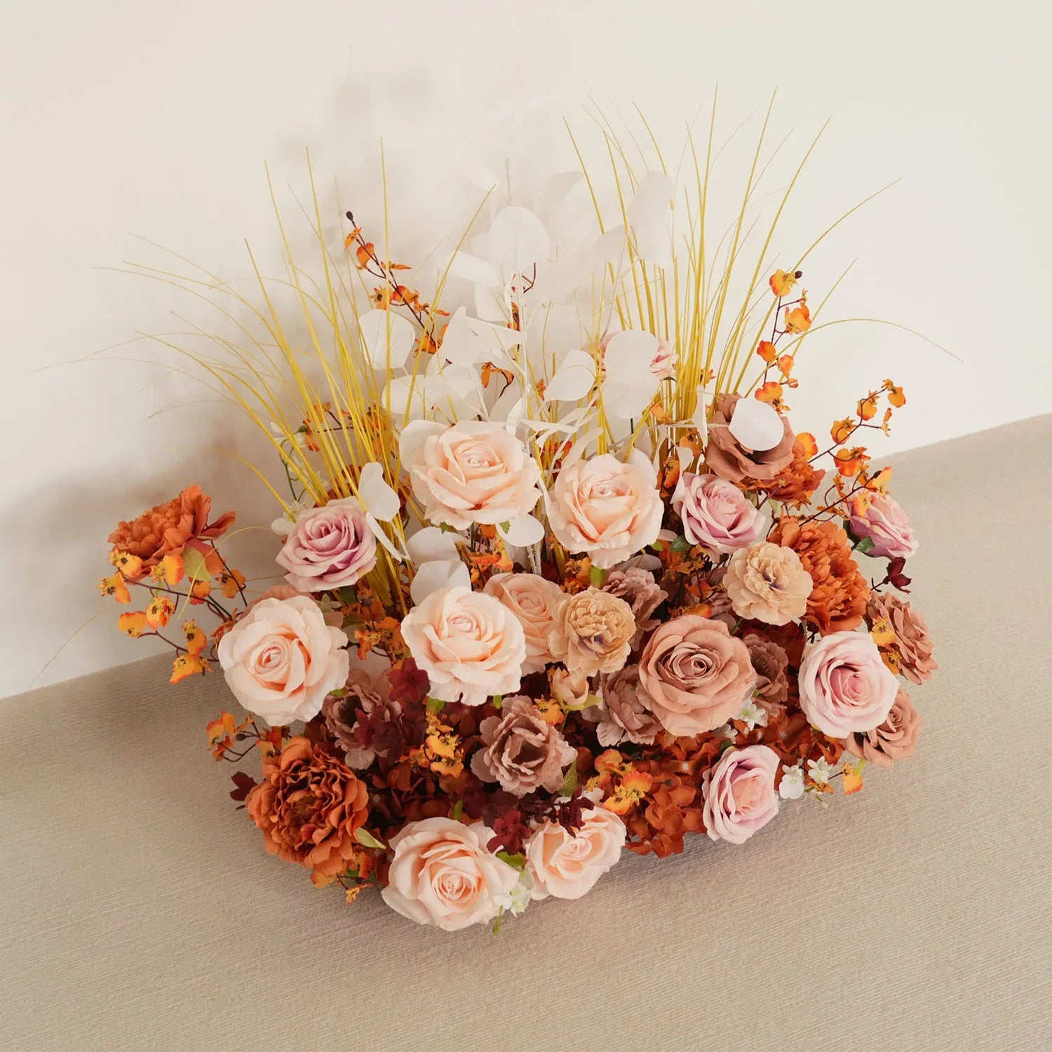 Uflower Artificial Autumn Pink Flower Row Wedding KT Backdrop Decor SET80122 - Uflower