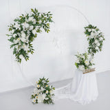 Uflower Artificial White Flower Row KT Background Wedding Decor SET80062 - Uflower