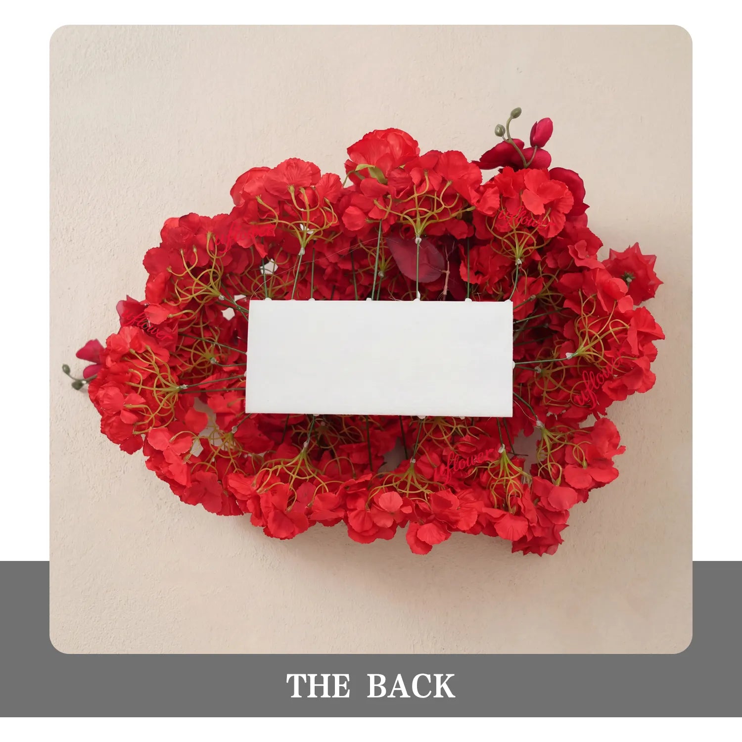 Uflower Artificial Red Rose Wedding KT Backdrop Flower Row Decor SET80203