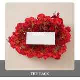 Uflower Rose Rouge Artificielle Mariage KT Toile de Fond Décoration Rangée de Fleurs SET80203