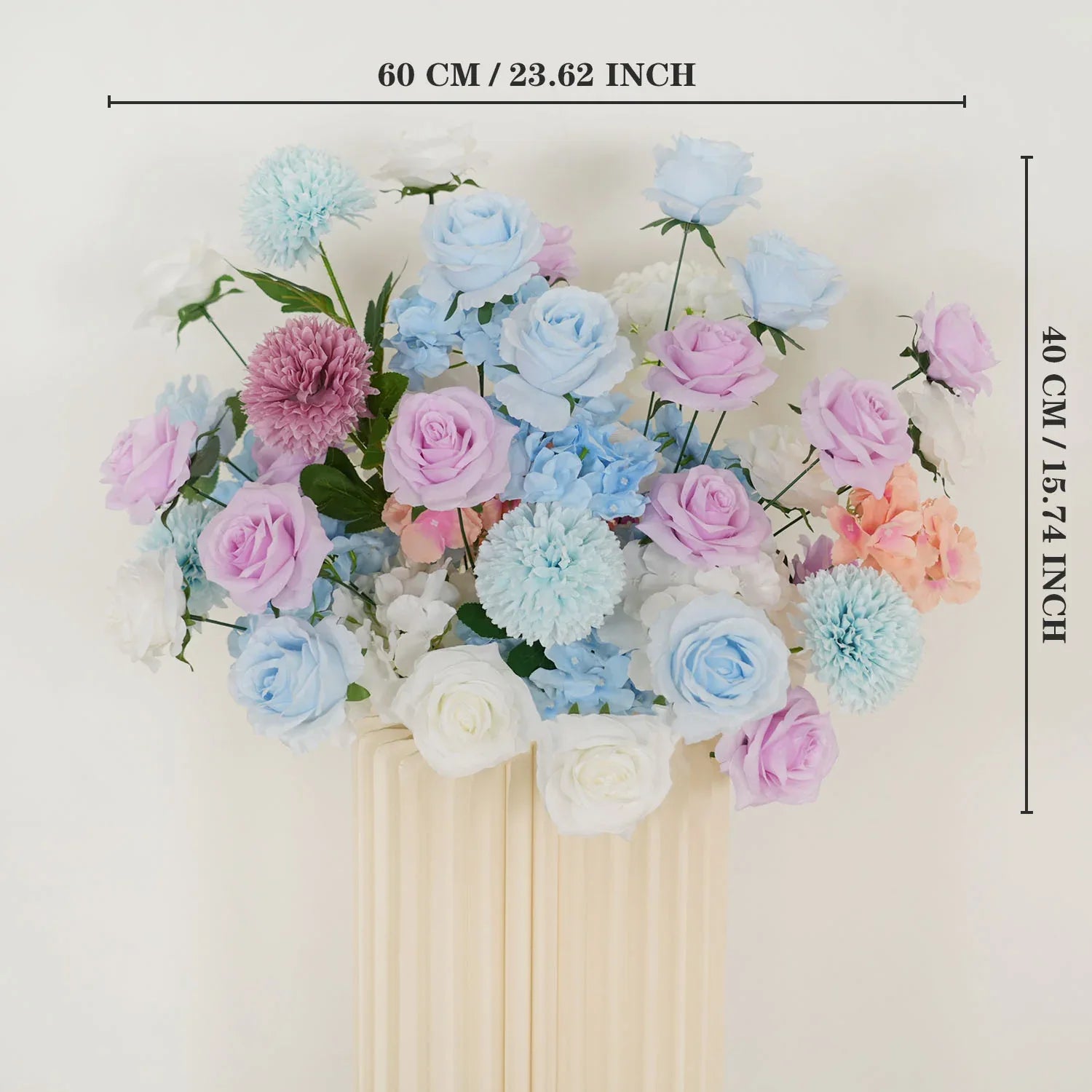 Uflower Artificial Purple Blue Wedding KT Backdrop Flower Row Decor SET80105 - Uflower