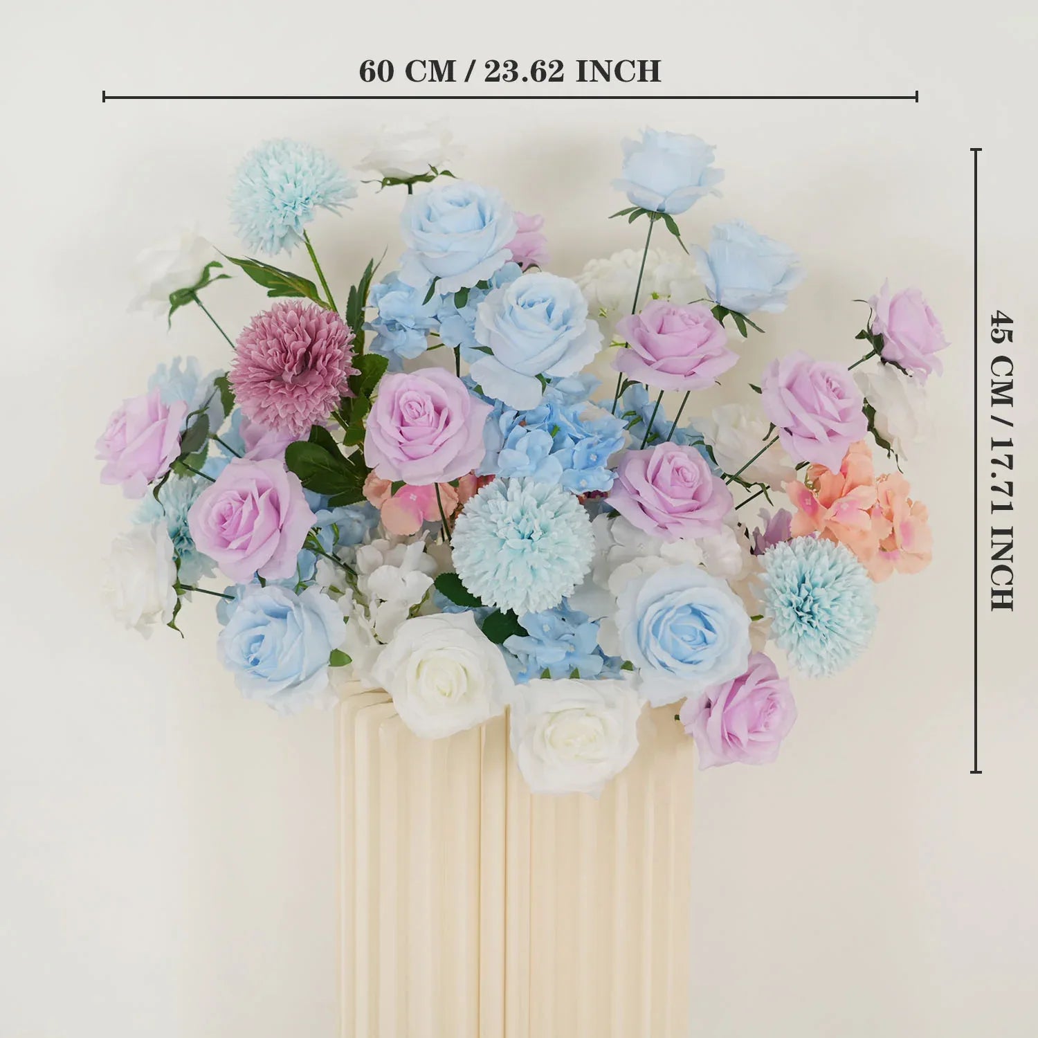 Uflower Artificial Purple Blue Wedding KT Backdrop Flower Row Decor SET80105 - Uflower