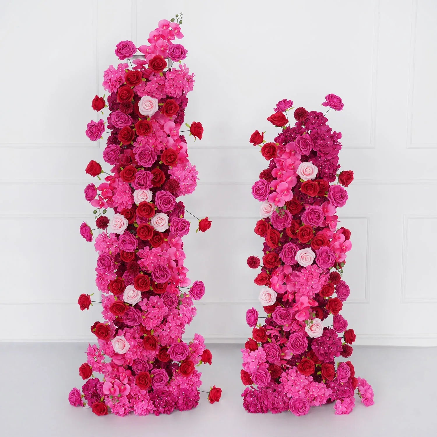 Artificial Rose Red Wedding KT Background Decor Flower Row SET80094 - Uflower