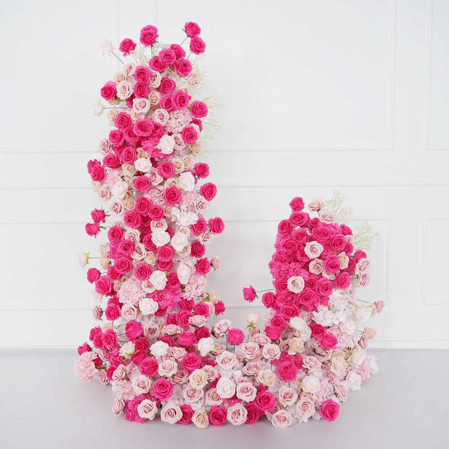 Uflower Rose red rose wedding background arch KT board decoration flower arrangement SET80092 - Uflower