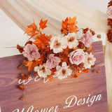 Uflower Artificial Autumn Pink Flower Row Wedding KT Backdrop Decor SET80122 - Uflower