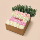Uflower Pink and White DIY Wedding Flower Kit – Artificial Floral Arrangement Box MJ89001-01