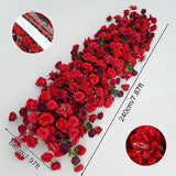 Uflower Artificial Flower Arch 5D Red Burgundy Roses Wedding Decor SET80044 - Uflower