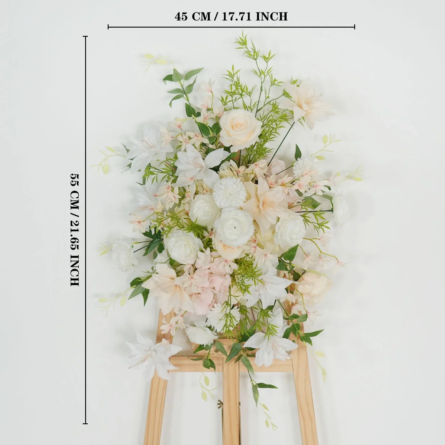 Uflower Artificial White Pink Wedding KT Backdrop Flower Row Decor SET80091 - Uflower