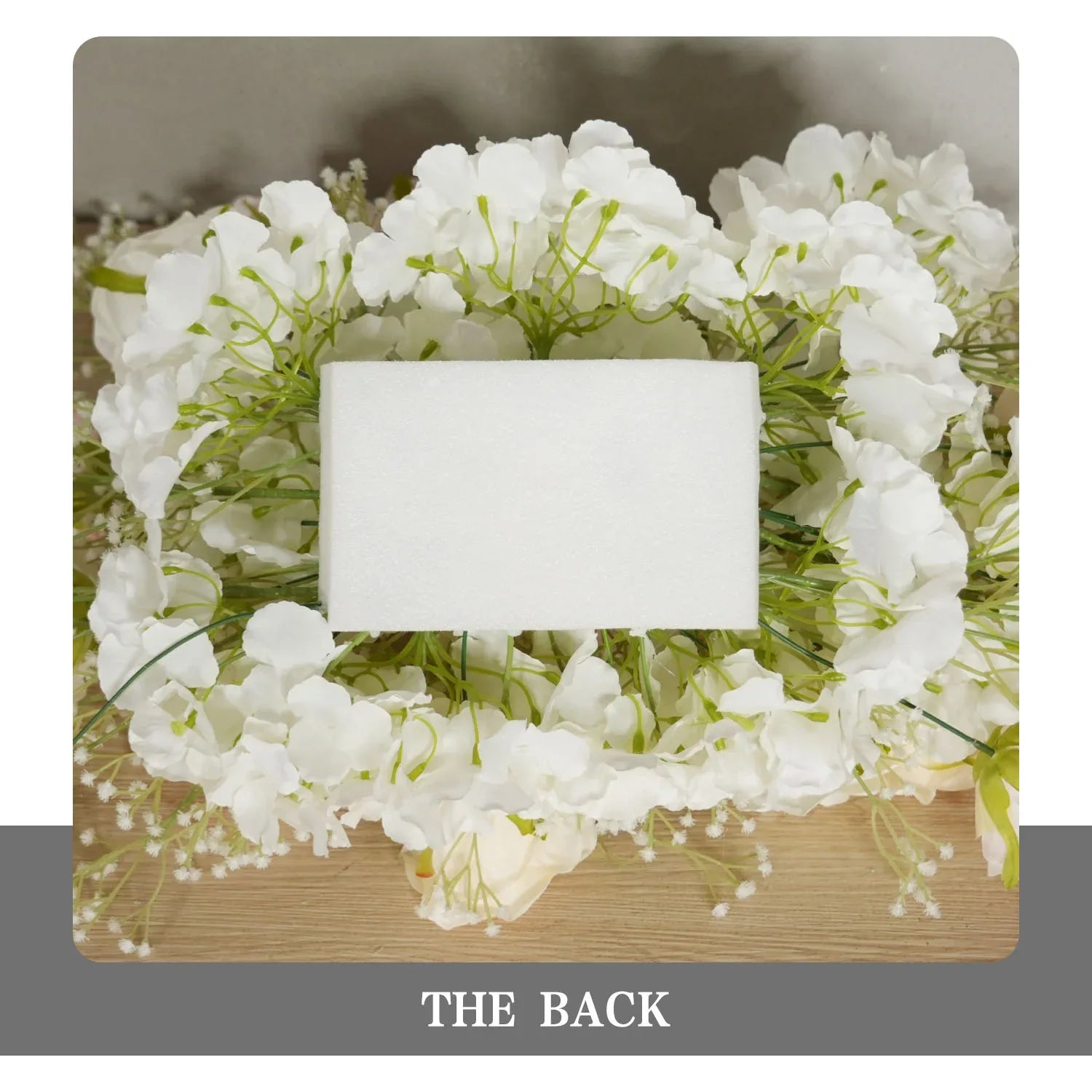 Uflower Champagne White Babysbreath Rose Arrangement Wedding KT Backdrop Decor SET80131 - Uflower