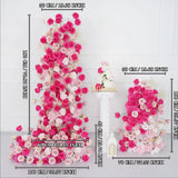 Uflower Rose red rose wedding background arch KT board decoration flower arrangement SET80092 - Uflower