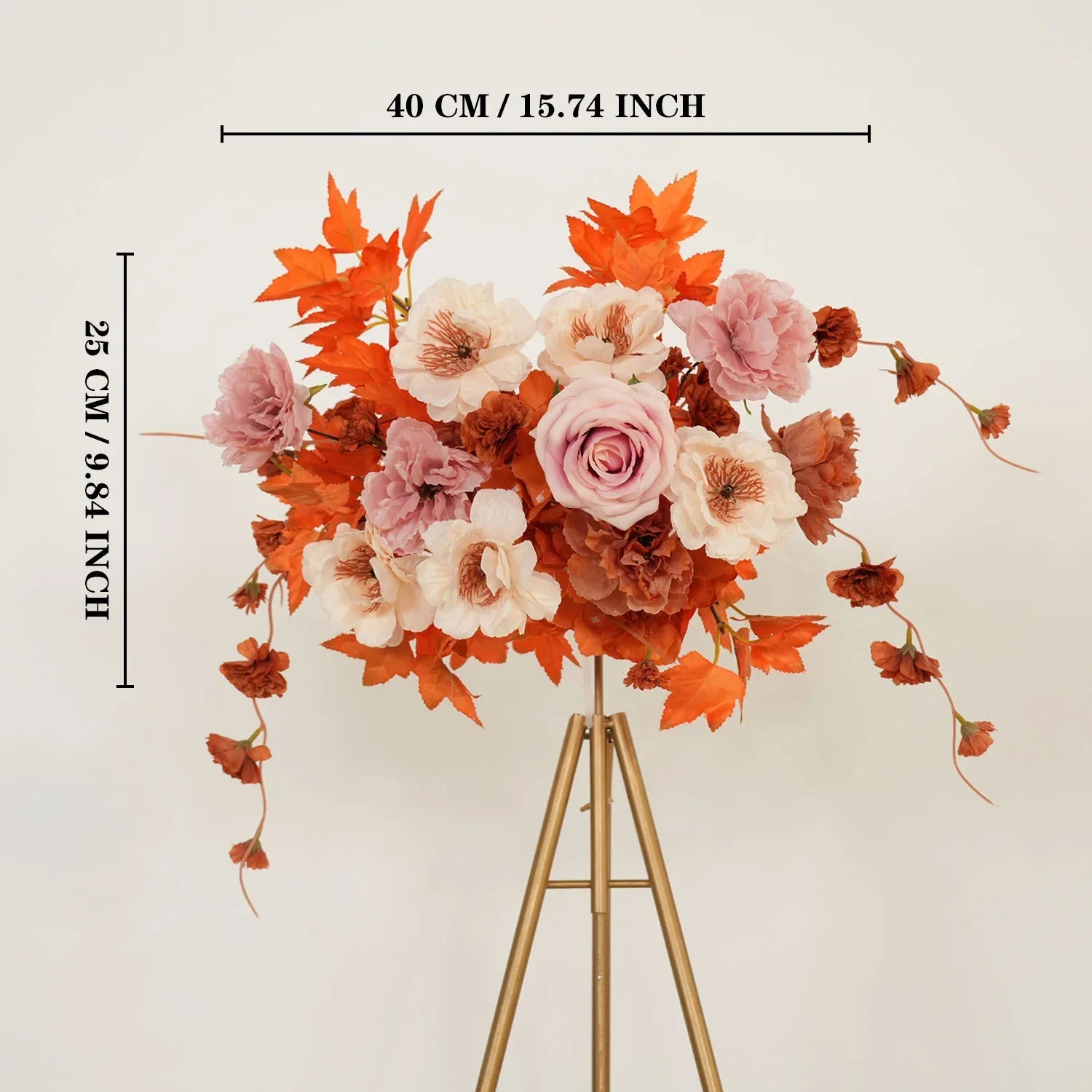 Uflower Artificial Autumn Pink Flower Row Wedding KT Backdrop Decor SET80122 - Uflower
