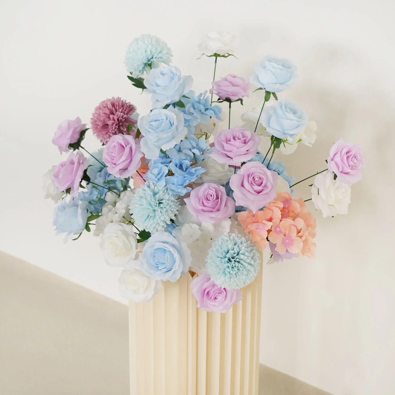 Uflower Purple Blue Rose Wedding Background Arch KT Board Decoration Flower Arrangement SET80105 - Uflower