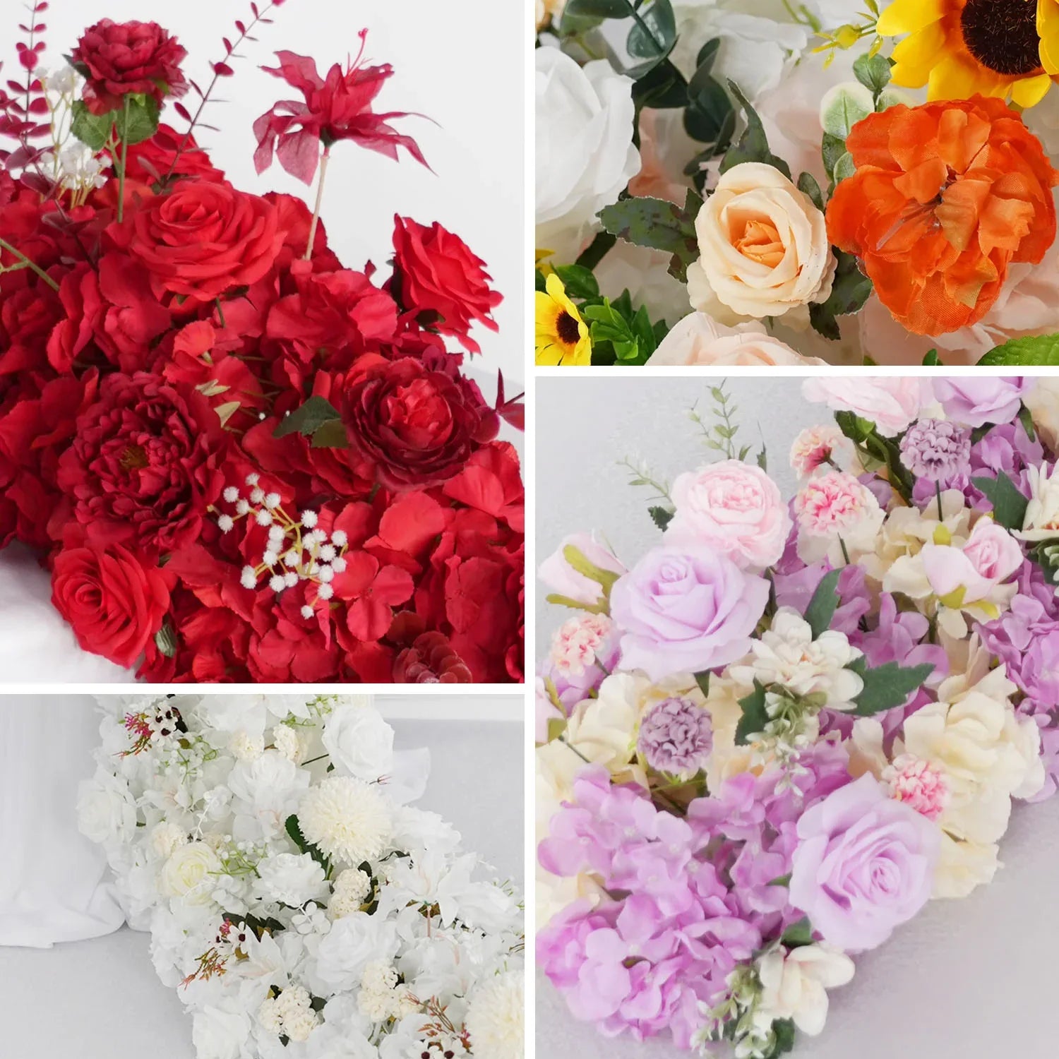 Uflower Artificial Flower Row Sofa Table Runner Floor Flower Arrangement MC80075 - Uflower