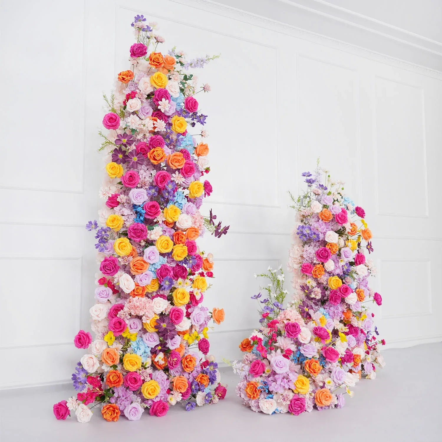 Uflower Colorful Artificial Wedding KT Backdrop Flower Row Decor SET80081 - Uflower
