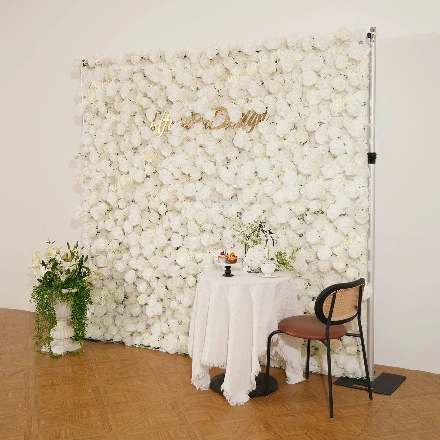 Uflower White Rose Flower Wall Backdrop Wedding Party Decoration SET80187 - Uflower