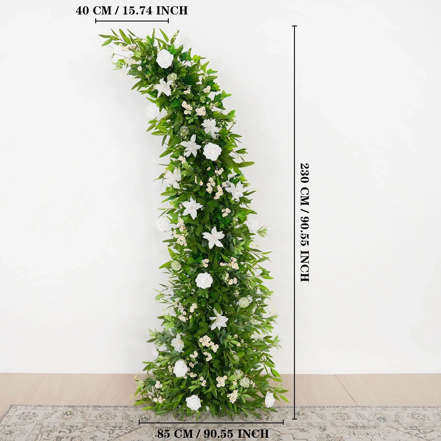 Uflower Outdoor Wedding Backdrop Horn Arch Decor Green Leaves Floral Arrangement SET80098 - Uflower