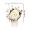 Uflower 6 broches boutonnieres rose blanc avec carte MG80001-02*6