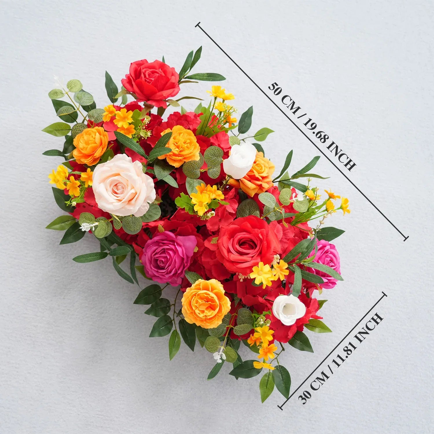 Uflower Colored Sofa Table Runner Floor Flower Arrangement MC80084 - Uflower