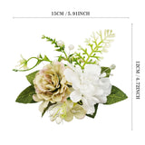 Uflower Wrist Corsages in Green White MG80008-04*6