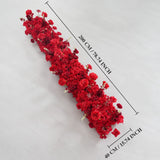 Uflower Artificial Red Rose Flower Row Sofa Table Runner Floor Flower Arrangement MC80126 - Uflower