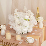 Uflower Artificial White Cherry Blossom Flower Row Wedding Decoration MC80205-01