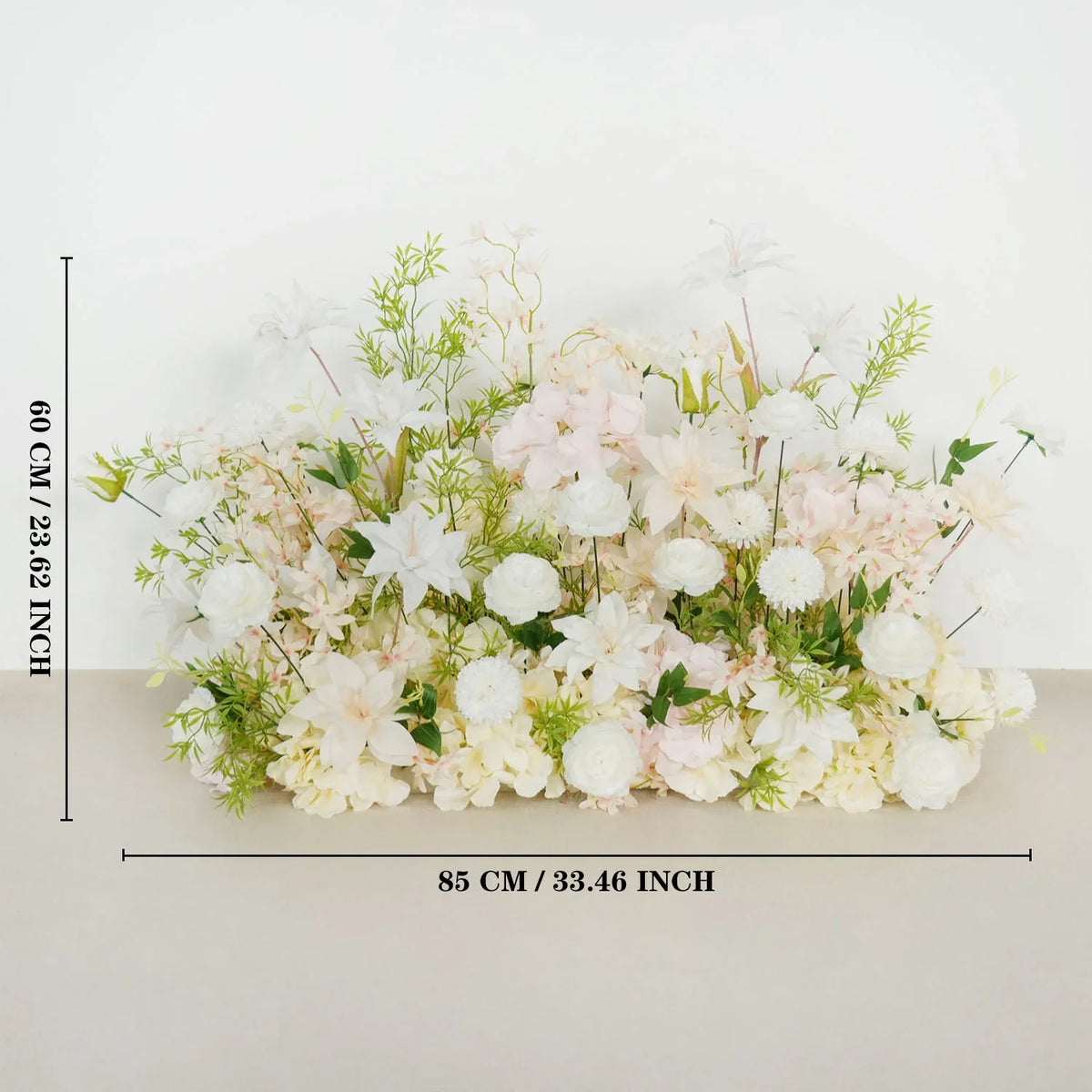 Uflower Artificial White Pink Wedding KT Backdrop Flower Row Decor SET80091 - Uflower