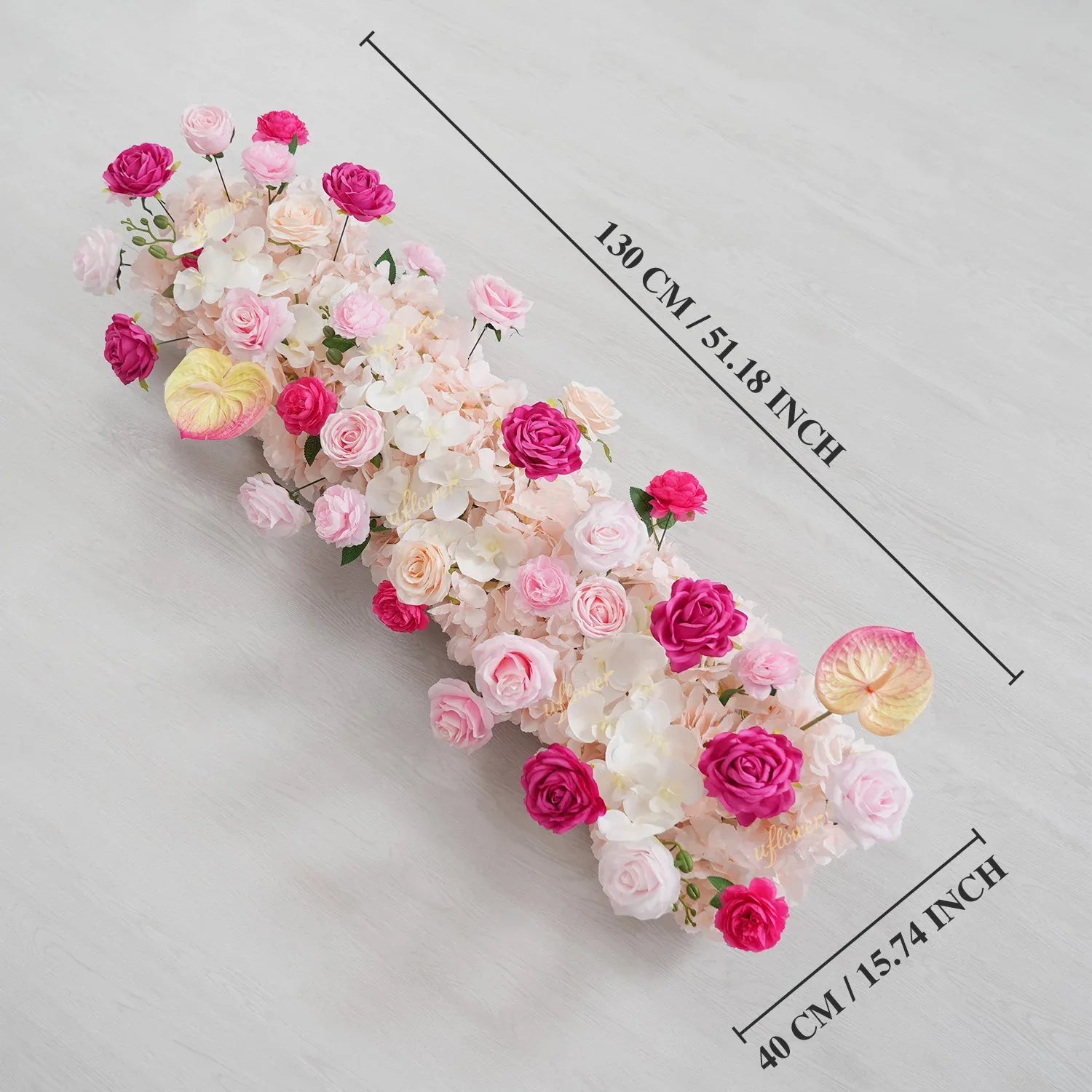 Uflower Pink Rose Floral Door Arch Wedding Party Backdrop Decoration SET80206 - Uflower