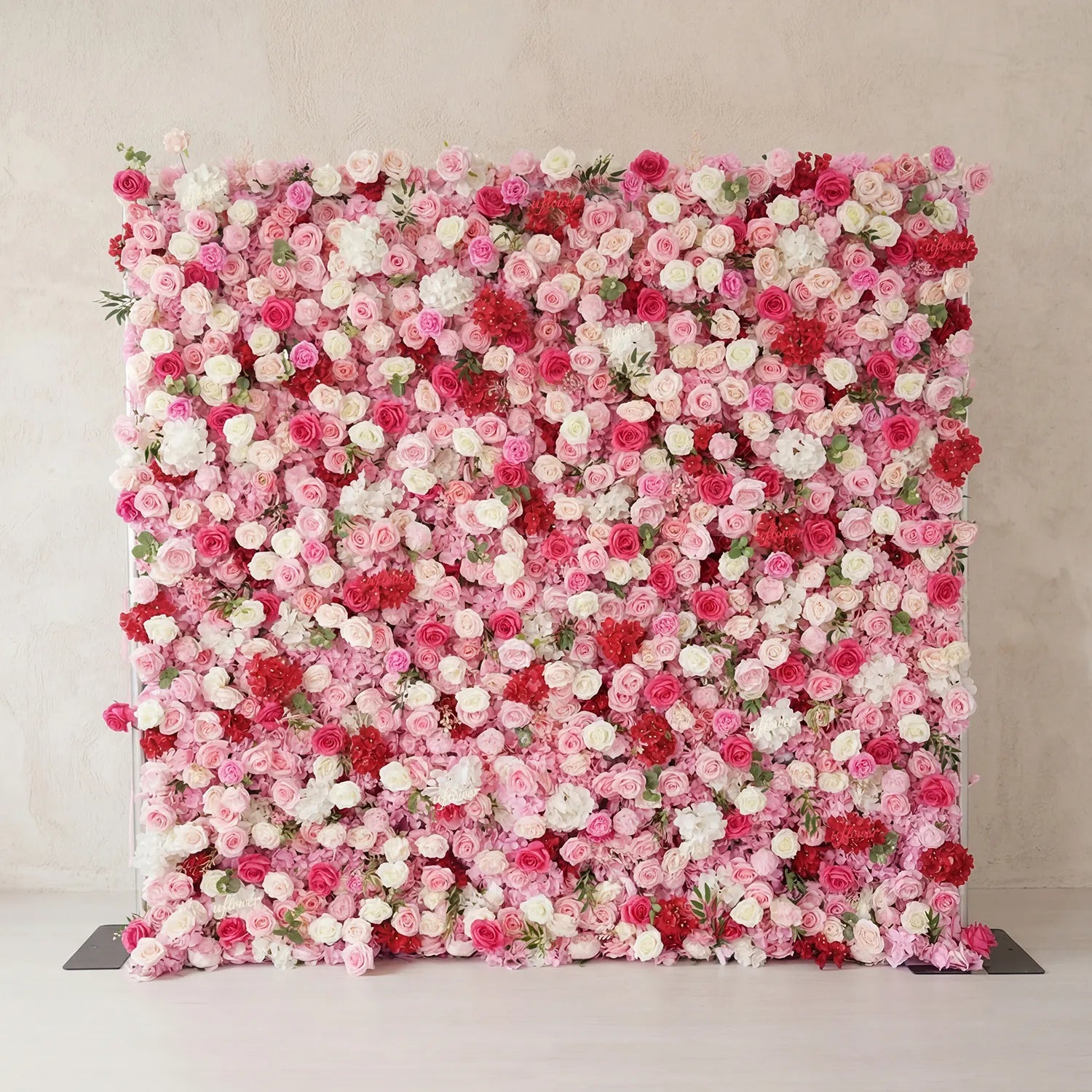 Uflower Pink Flower Wall Wedding Party Proposal Decor SET80228