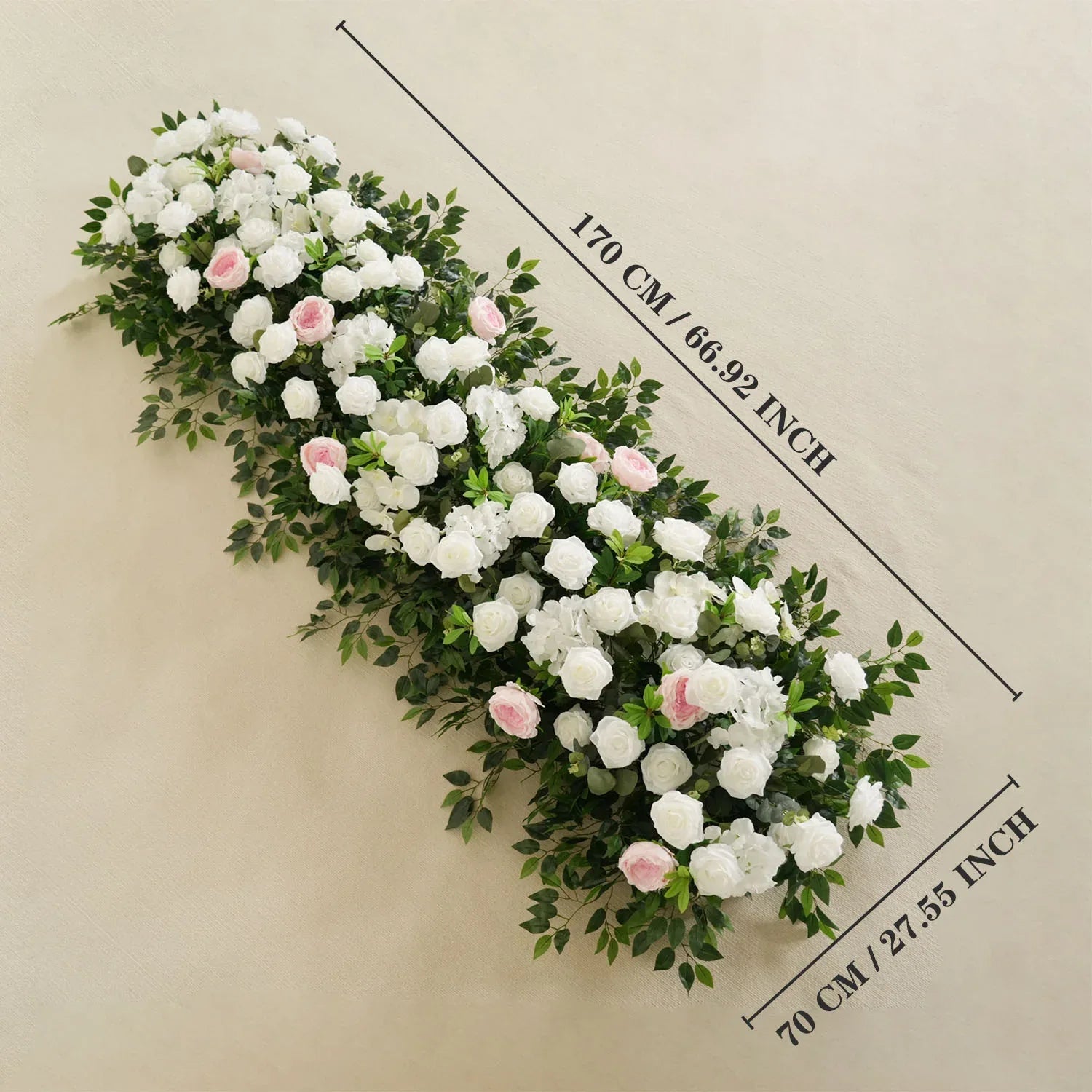 Uflower White Rose Wedding Background Flower Arrangement Arch Decoration SET80002-01 - Uflower