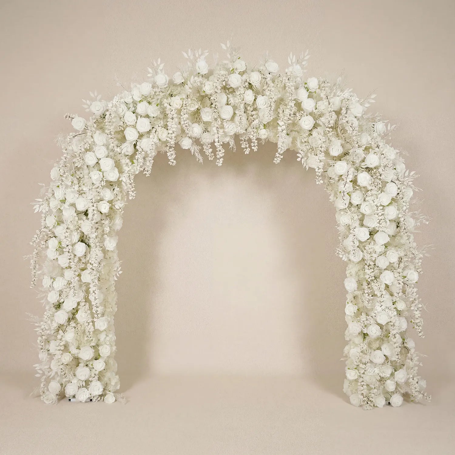 Uflower White Floral Door Arch Wedding Party Backdrop Decoration SET80230
