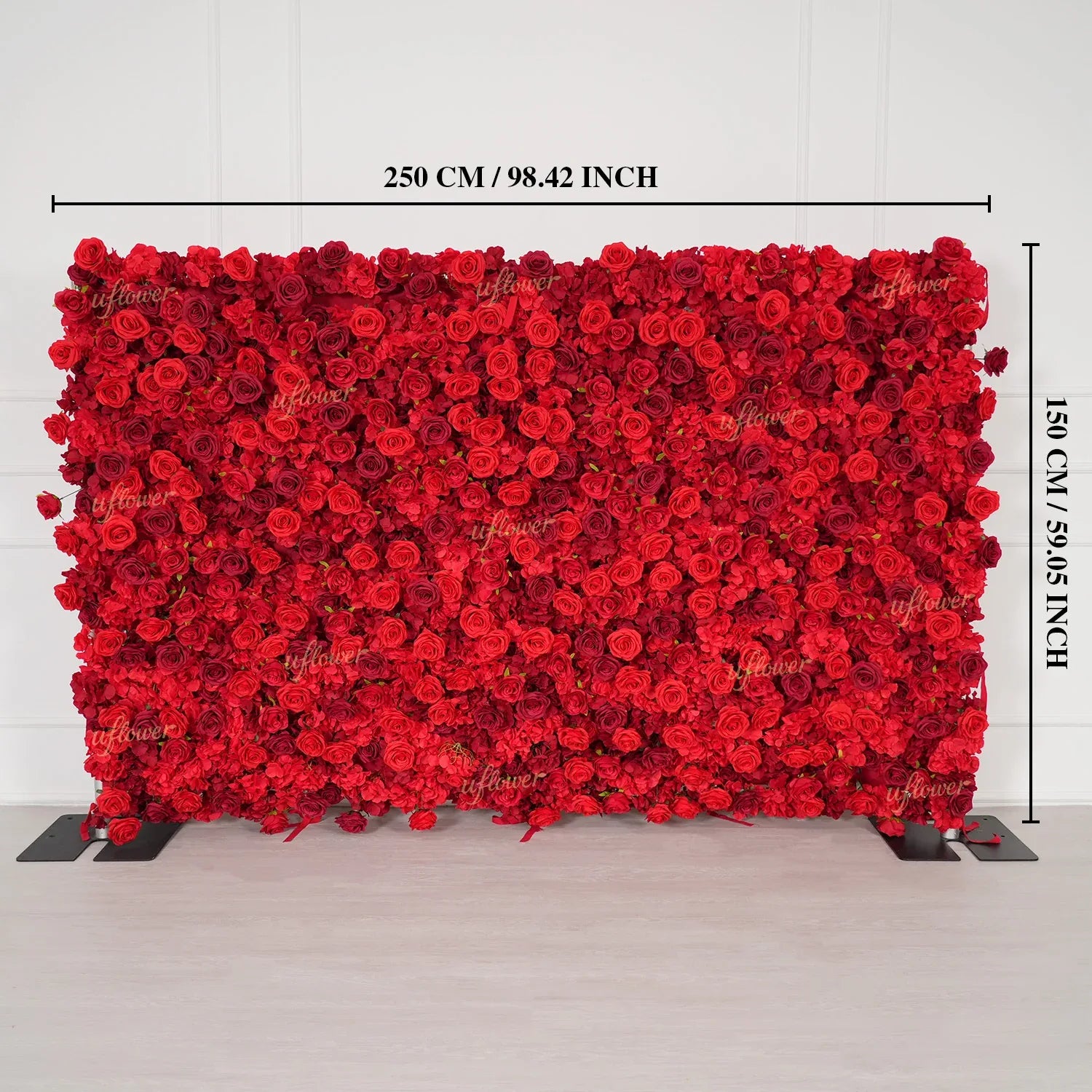 Uflower Artificial Red Rose Wedding Flower Wall Decoration SET80028 - Uflower