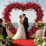 Uflower 2.2m*2.2m Rose Heart-Shape Arch Flower SET80011 - Uflower